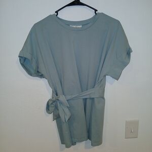 Jessica Simpson Blue Green Short Sleeve Maternity Top